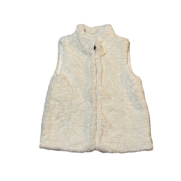 Gap kids faux fur vest white great condition girls size large - Picture 1 of 5